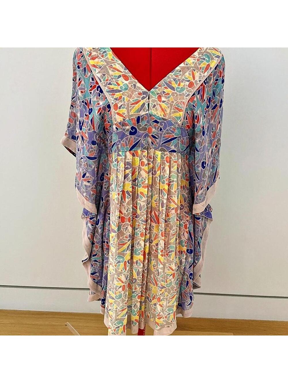 Megan Park Women's Multi and Cream Dress
